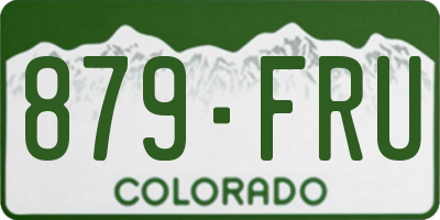 CO license plate 879FRU