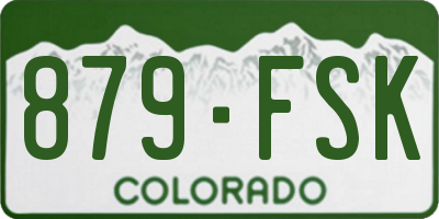 CO license plate 879FSK