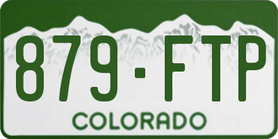 CO license plate 879FTP