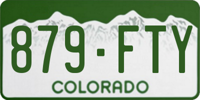 CO license plate 879FTY