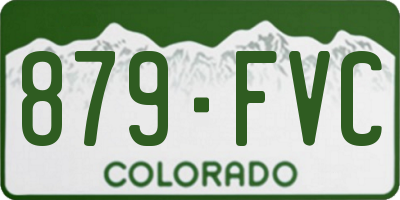 CO license plate 879FVC