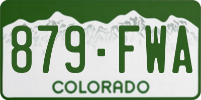 CO license plate 879FWA