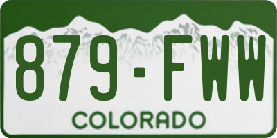 CO license plate 879FWW