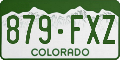 CO license plate 879FXZ