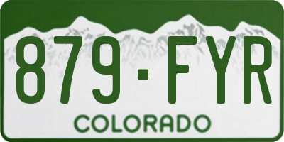 CO license plate 879FYR