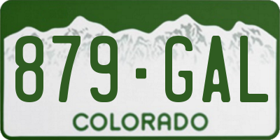 CO license plate 879GAL