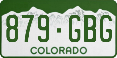 CO license plate 879GBG