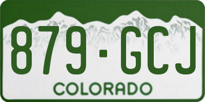 CO license plate 879GCJ