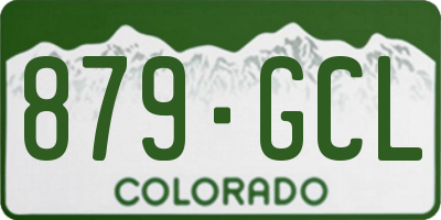 CO license plate 879GCL