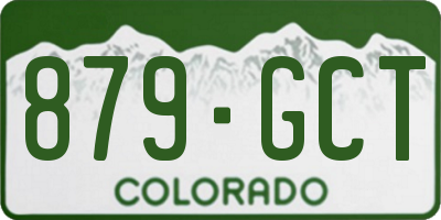 CO license plate 879GCT