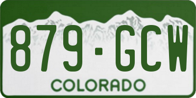 CO license plate 879GCW