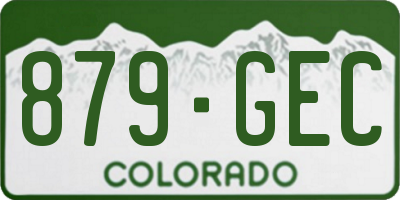 CO license plate 879GEC