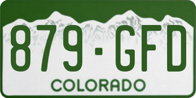 CO license plate 879GFD