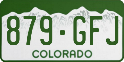 CO license plate 879GFJ