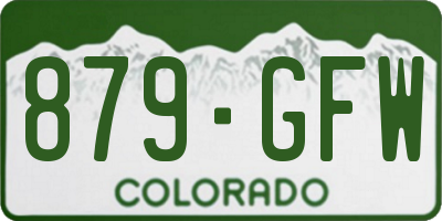 CO license plate 879GFW