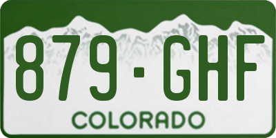 CO license plate 879GHF