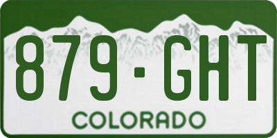 CO license plate 879GHT