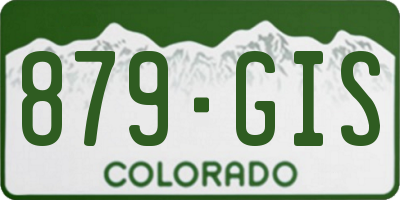 CO license plate 879GIS