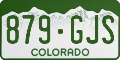 CO license plate 879GJS