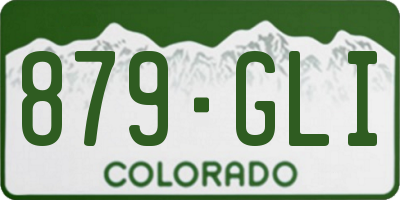 CO license plate 879GLI