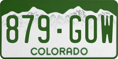 CO license plate 879GOW