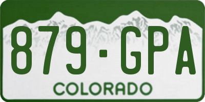 CO license plate 879GPA