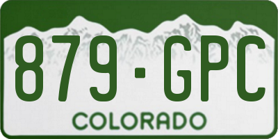 CO license plate 879GPC