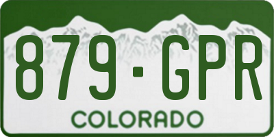 CO license plate 879GPR