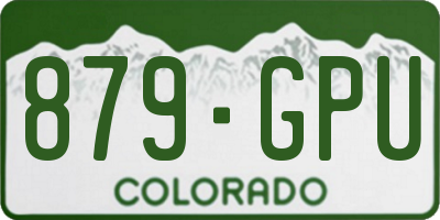 CO license plate 879GPU