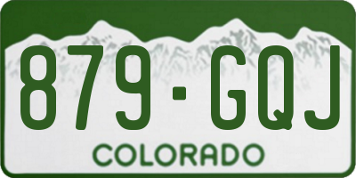 CO license plate 879GQJ