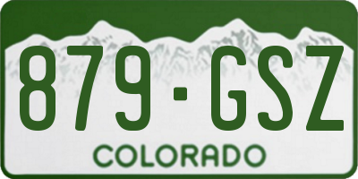 CO license plate 879GSZ