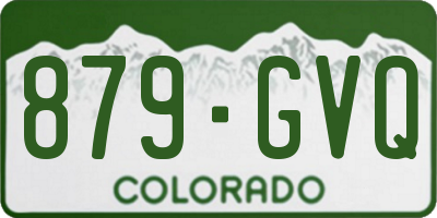 CO license plate 879GVQ