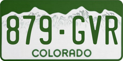 CO license plate 879GVR