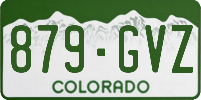 CO license plate 879GVZ