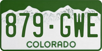 CO license plate 879GWE