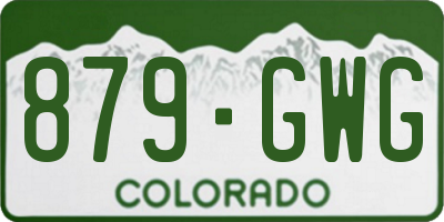 CO license plate 879GWG