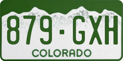 CO license plate 879GXH