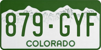 CO license plate 879GYF
