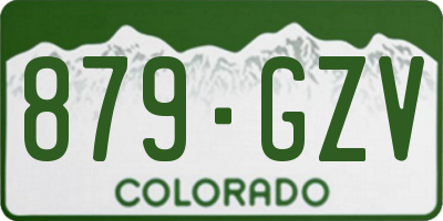 CO license plate 879GZV