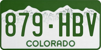 CO license plate 879HBV