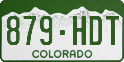 CO license plate 879HDT