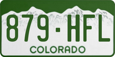 CO license plate 879HFL