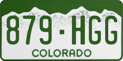 CO license plate 879HGG