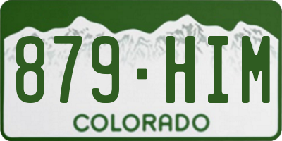CO license plate 879HIM