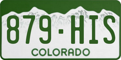 CO license plate 879HIS