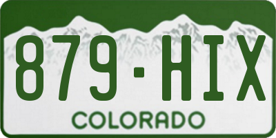 CO license plate 879HIX
