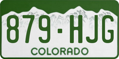 CO license plate 879HJG