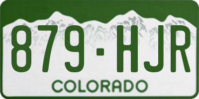 CO license plate 879HJR