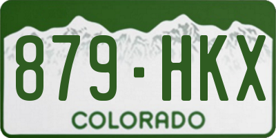 CO license plate 879HKX