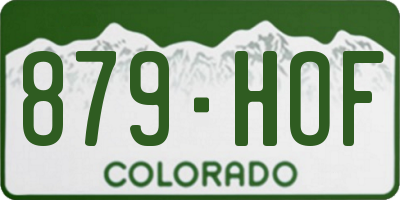 CO license plate 879HOF